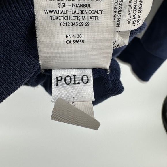 Polo Ralph Lauren Mens Navy White Track Jacket Interlock Full Zip Pony XLT - Picture 3 of 10